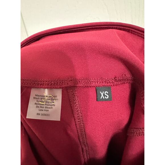 Calme johnny was endurance high waisted maroon leggings size XS NEW - Picture 5 of 6